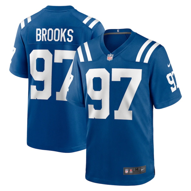 mens nike curtis brooks royal indianapolis colts player game jersey